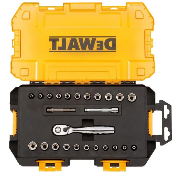 DeWalt® DWMT73805 Chrome Vanadium Steel Socket Set, 1 4  Drive, 25-Piece Online - Image 2