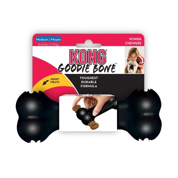 Kong 10012 Extreme Goodie Bone Black Dog Toy, Medium, 7  Sale