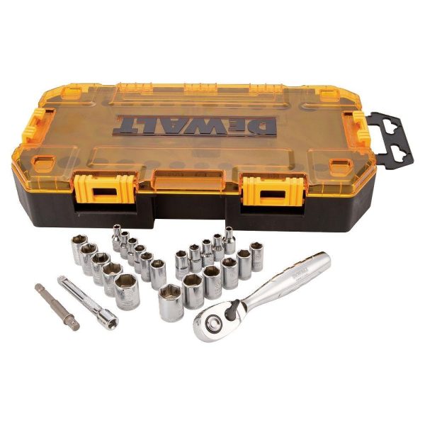 DeWalt® DWMT73805 Chrome Vanadium Steel Socket Set, 1 4  Drive, 25-Piece Online