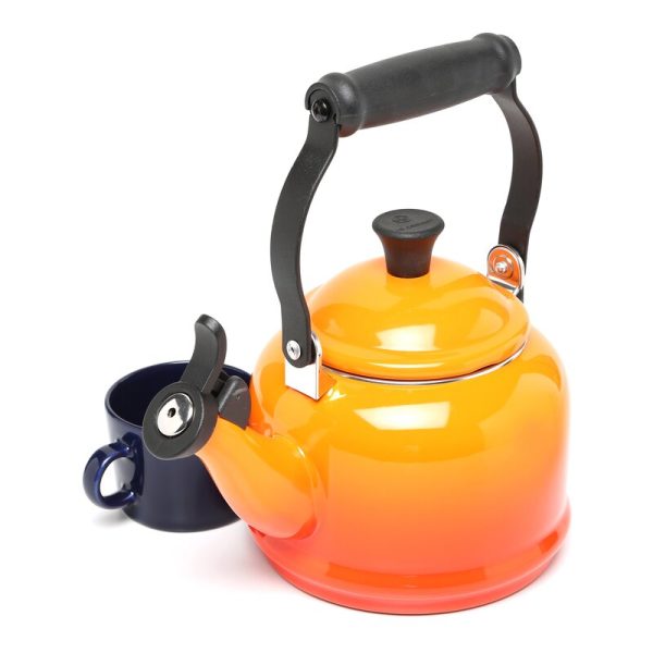 Le Creuset Enamel on Steel 1.25 Qt Demi Teakettle 2589CDR GL Sale - Image 2