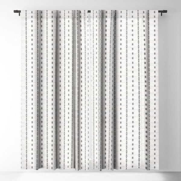 Geometric Pinch Pleat Single Curtain Panel EC1258 Online Sale - Image 3