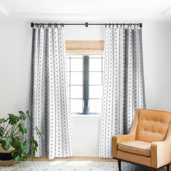 Geometric Pinch Pleat Single Curtain Panel EC1258 Online Sale