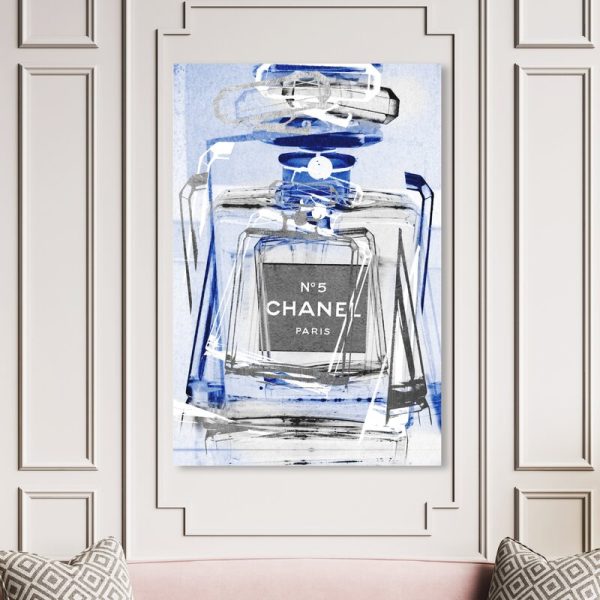 Infinite Glam Sapphire Silver - Graphic Art on Canvas EC1361 Online Hot Sale