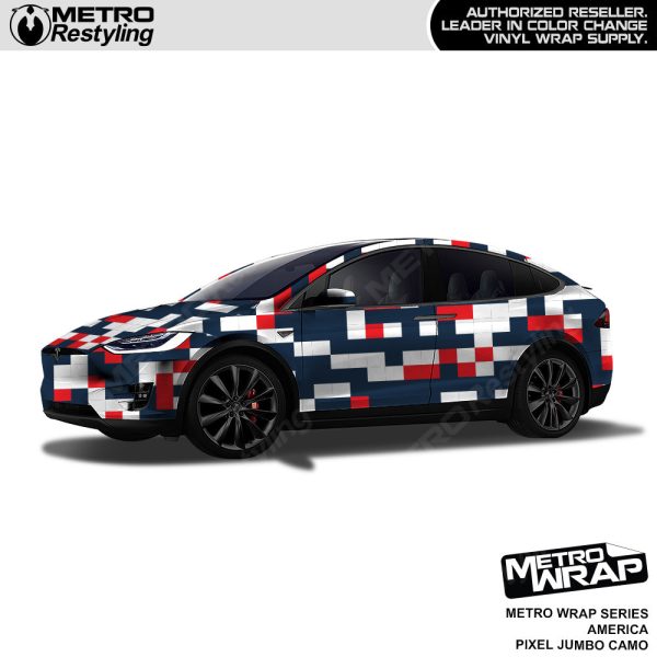 Metro Wrap Jumbo Pixel America Camouflage Vinyl Film Hot on Sale - Image 2