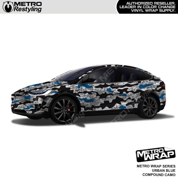 Metro Wrap Compound Blue Urban Camouflage Vinyl Film on Sale - Image 2
